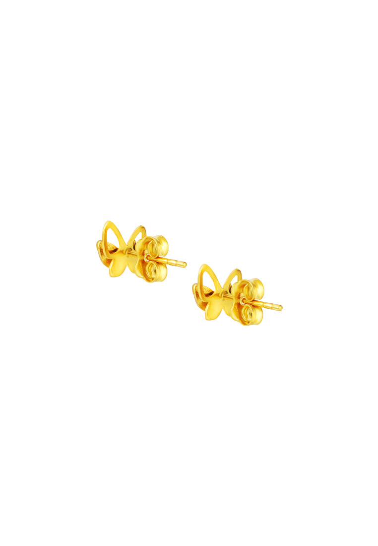 TOMEI Lusso Italia Butterfly Earrings, Yellow Gold 916