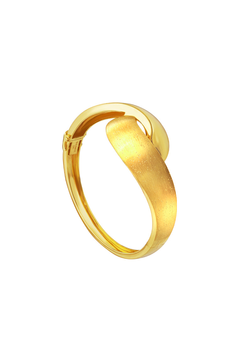 TOMEI Sri Puteri, The Harmony Series Bangle, Yellow Gold 916