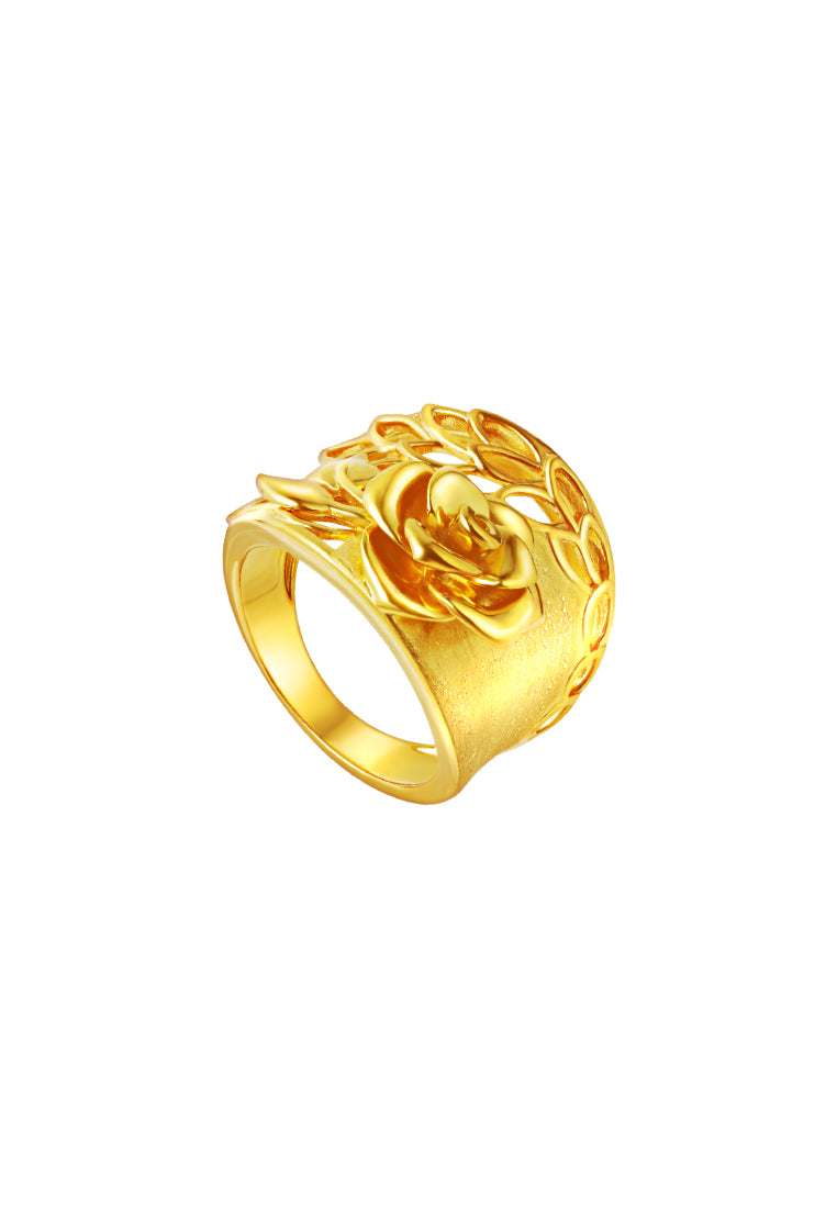 TOMEI Sri Puteri Collection Rosa Ring, Yellow Gold 916