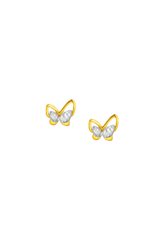 TOMEI Lusso Italia Butterfly Earrings, Yellow Gold 916