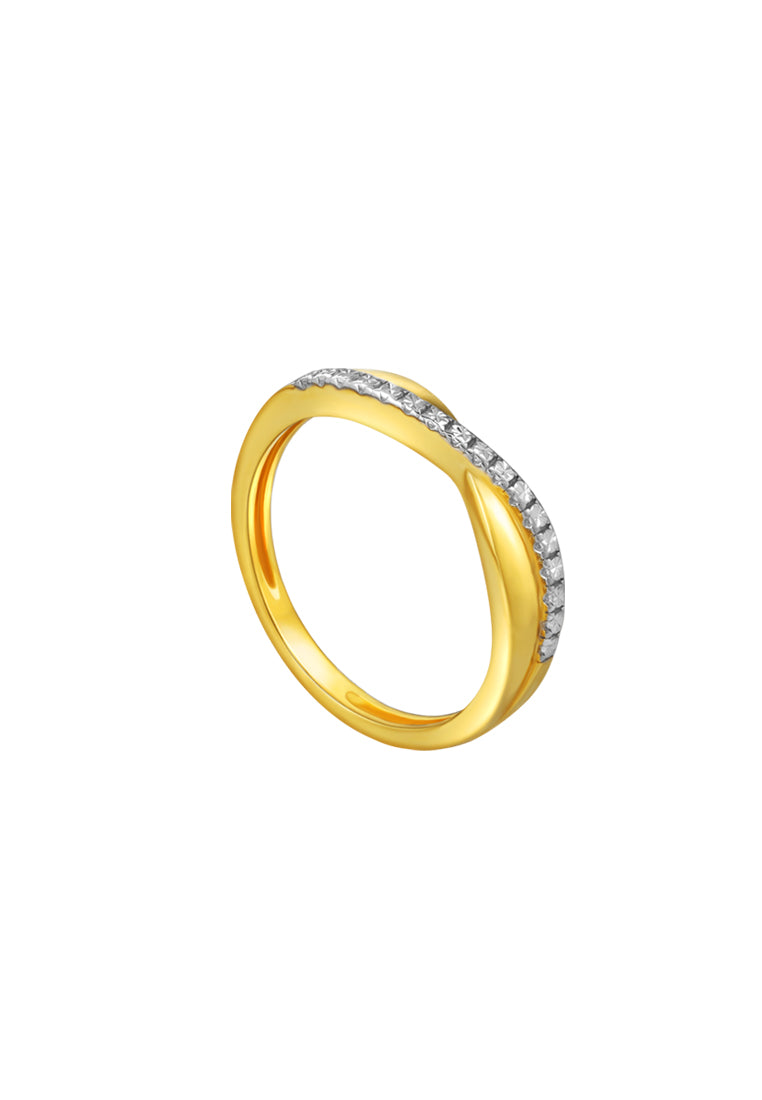 TOMEI Diamond Cut Collection Ring, Yellow Gold 916