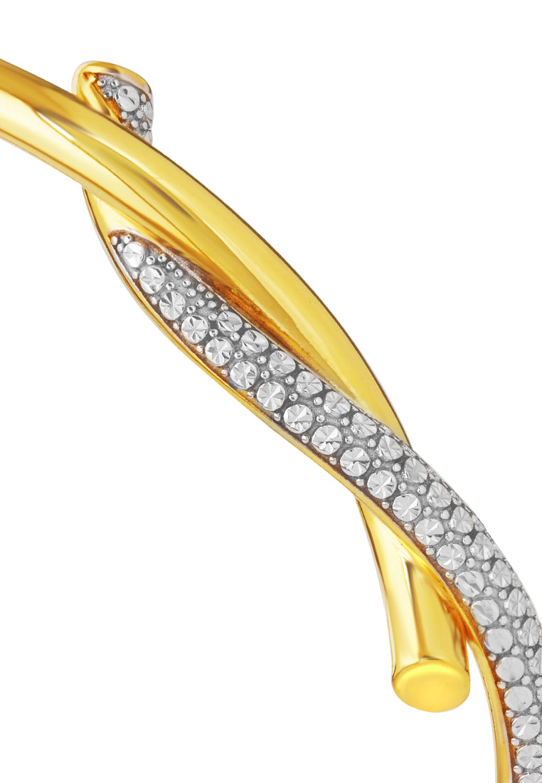 TOMEI Diamond Cut, The Simpulan Series Bangle, Yellow Gold 916