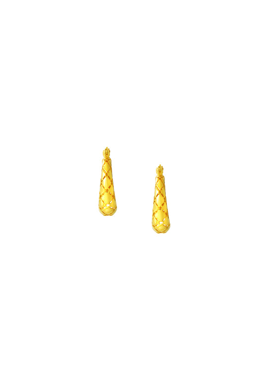 TOMEI Lusso Italia Pizzza Earrings, Yellow Gold 916