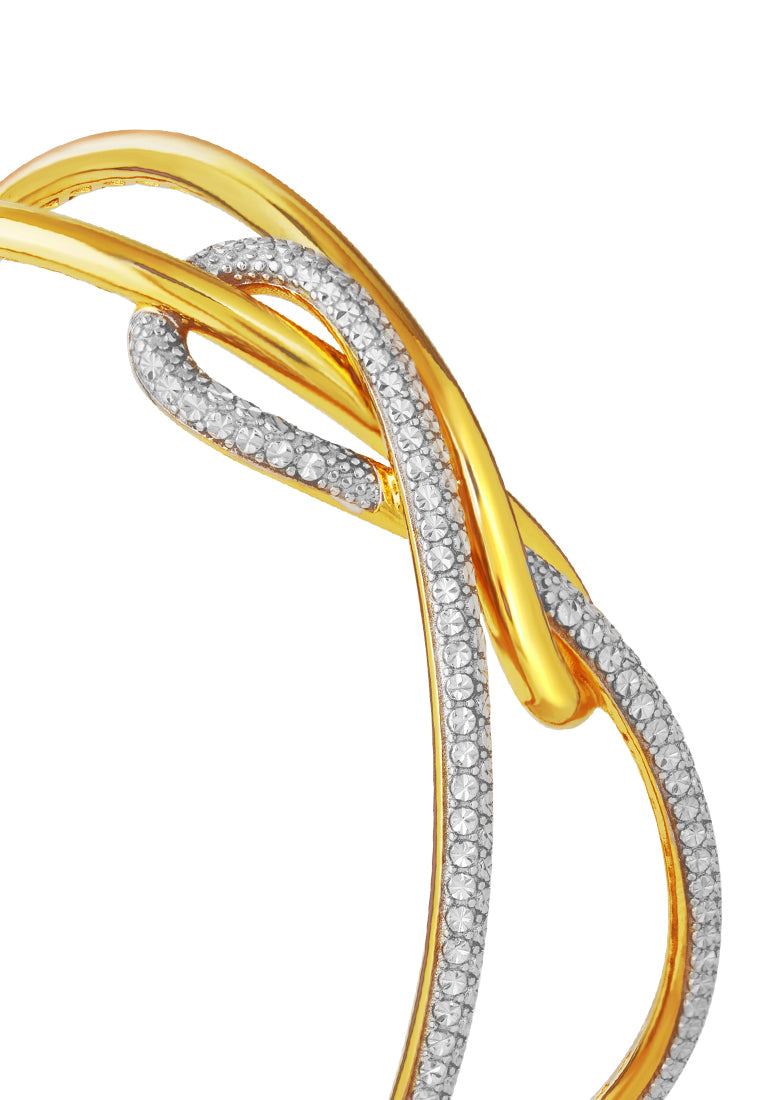 TOMEI Diamond Cut, The Simpulan Series Bangle, Yellow Gold 916