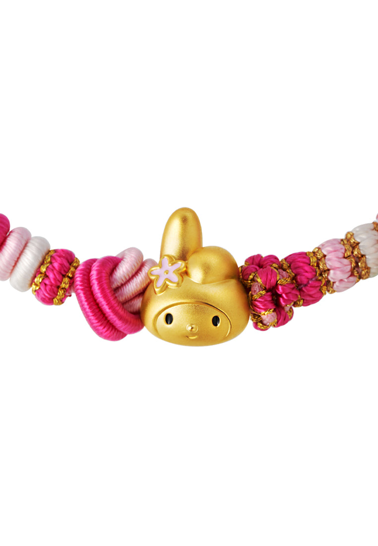 TOMEI X Sanrio My Melody 5D Charm with rope, Yellow Gold 999