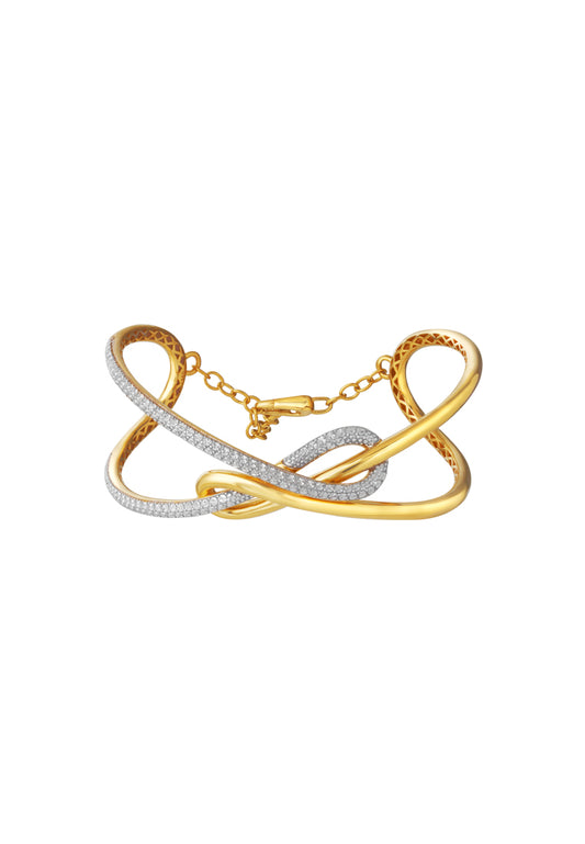 TOMEI Diamond Cut, The Simpulan Series Bangle, Yellow Gold 916