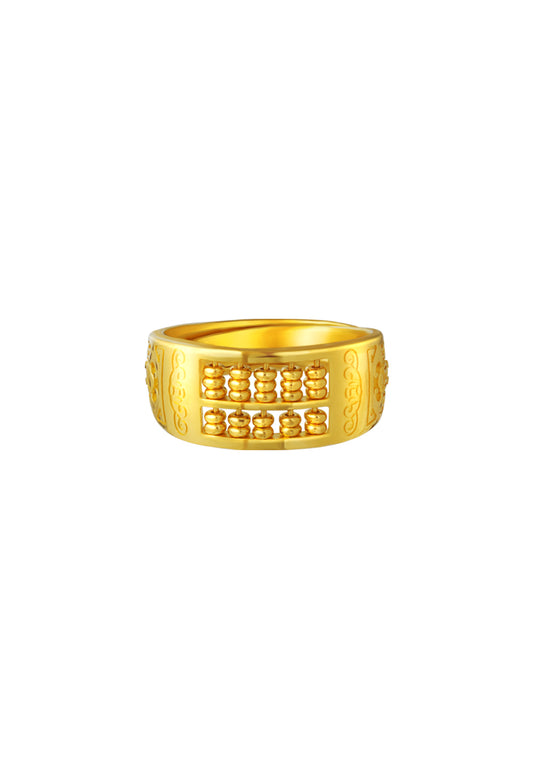 TOMEI Abacus Ring, Yellow Gold 999