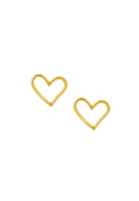 TOMEI Lusso Italia Love Frame Earrings, Yellow Gold 916