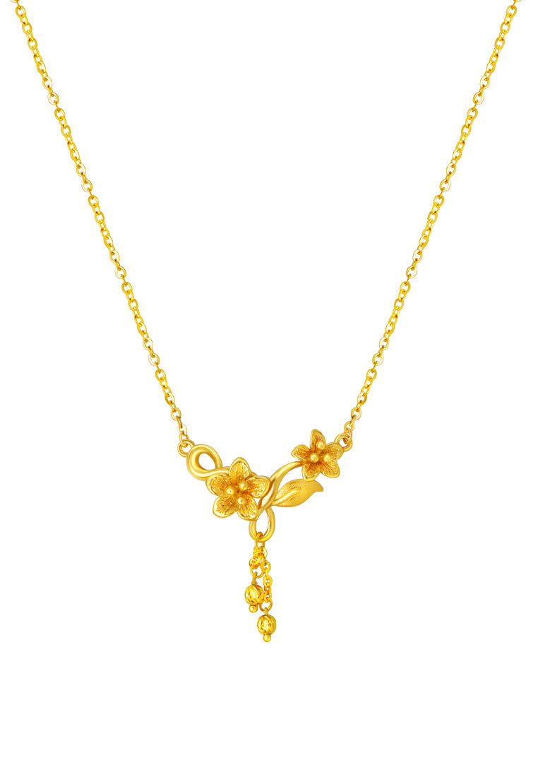 TOMEI Flower Necklace, Yellow Gold 916
