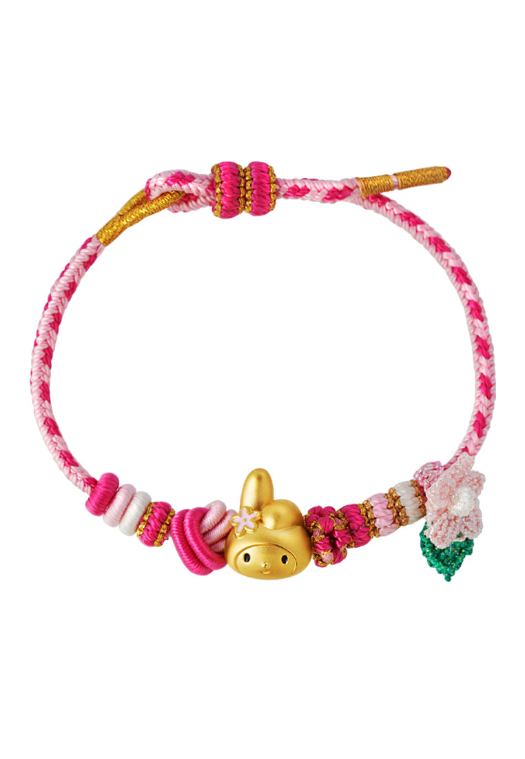 TOMEI X Sanrio My Melody 5D Charm with rope, Yellow Gold 999