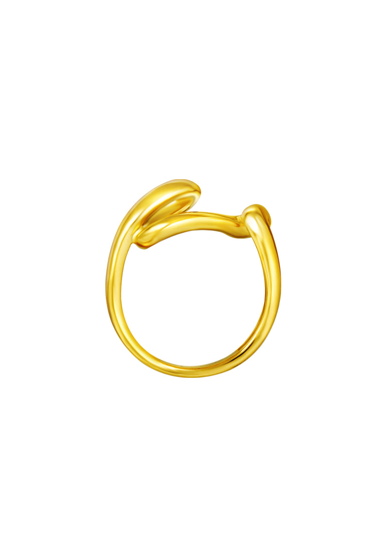 TOMEI Anastasia Curving Ring, Yellow Gold 916
