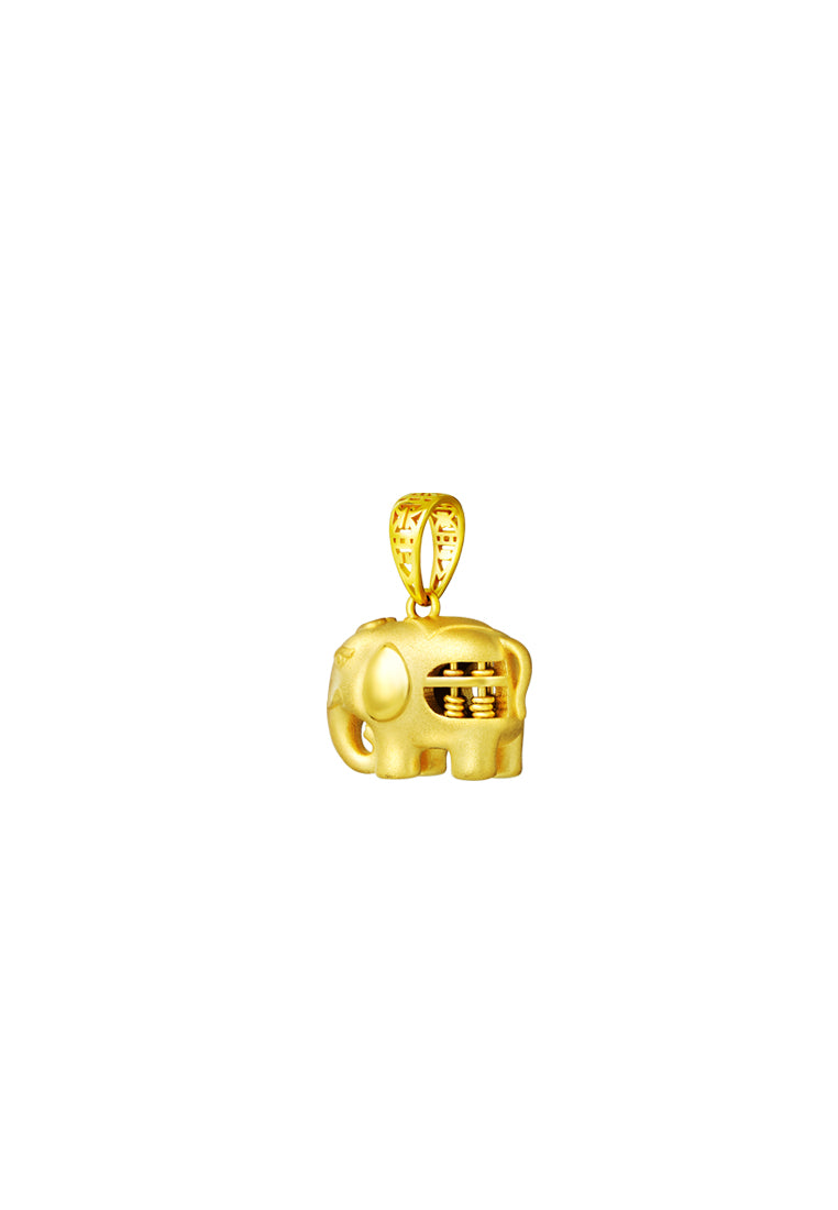 TOMEI Elephant Abacus Pendant, Yellow Gold 916
