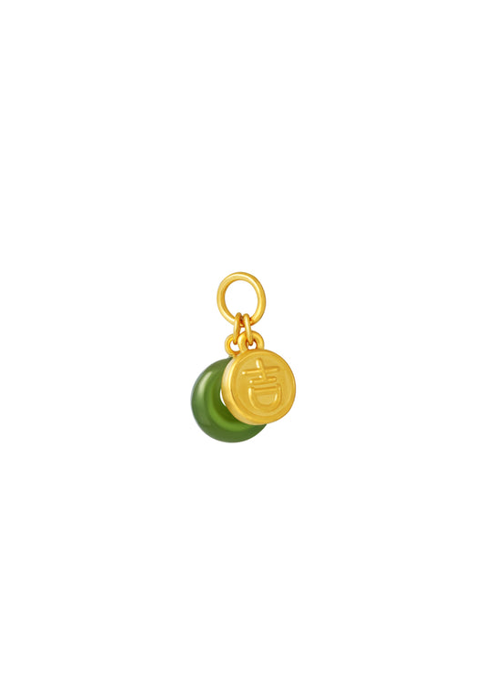 TOMEI Nephrite Ji-Zi Charm, Yellow Gold 999