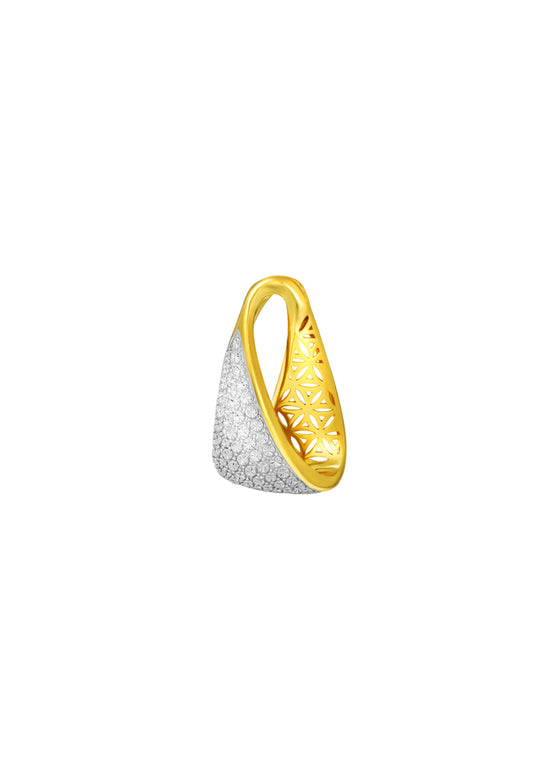 TOMEI Diamond Cut Collection Pendant, Yellow Gold 916