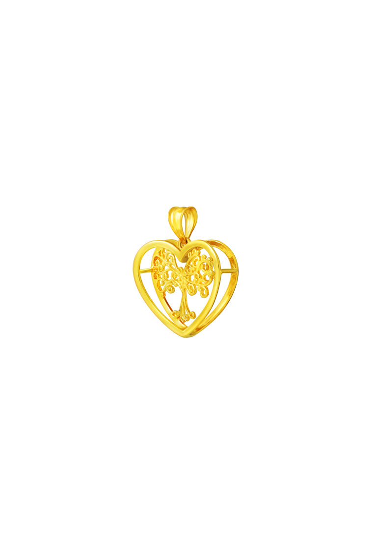 TOMEI Lusso Italia Love Tree Pendant, Yellow Gold 916