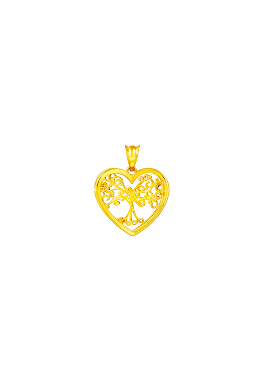 TOMEI Lusso Italia Love Tree Pendant, Yellow Gold 916