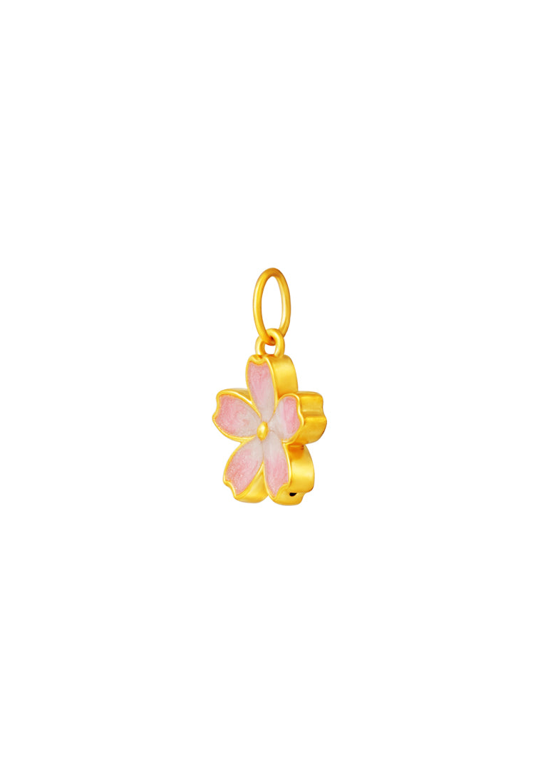 TOMEI Sakura Pendant, Yellow Gold 999