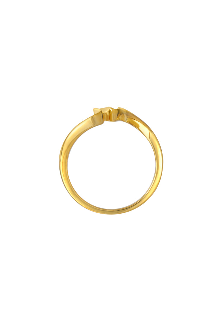 TOMEI Anastasia Wave-Like Ring, Yellow Gold 916