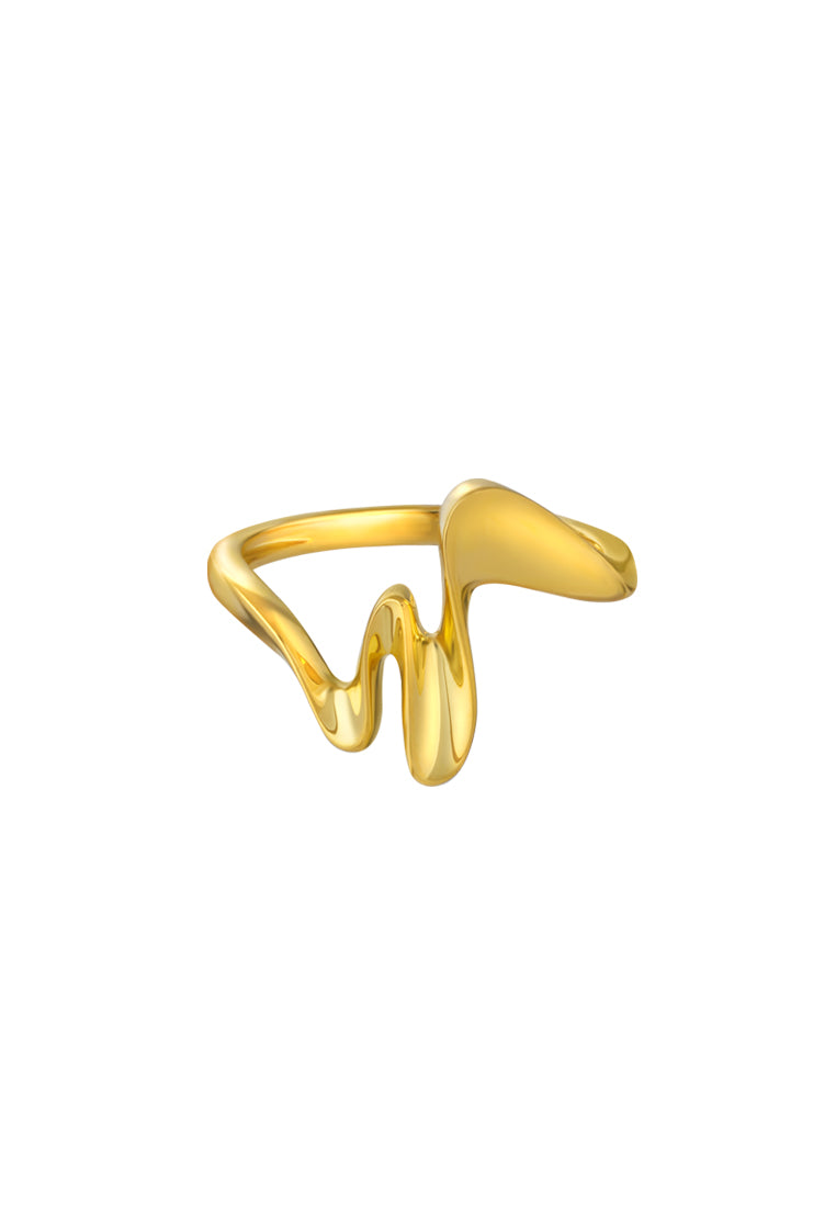 TOMEI Anastasia Wave-Like Ring, Yellow Gold 916