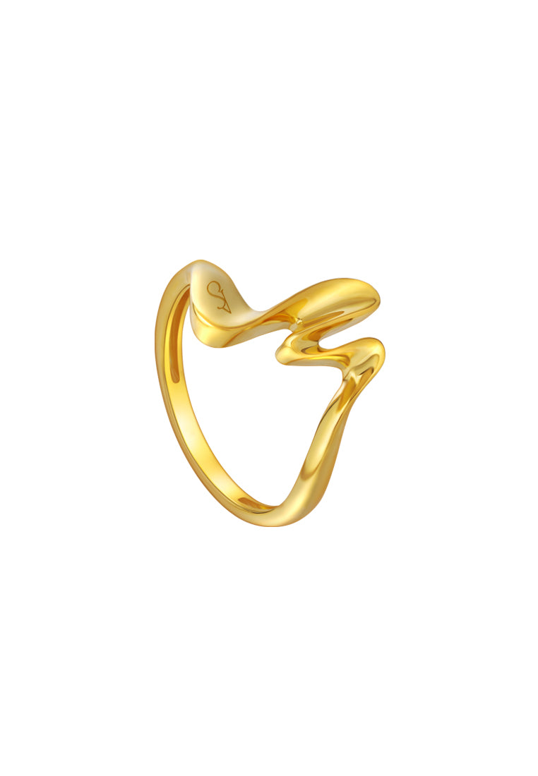 TOMEI Anastasia Wave-Like Ring, Yellow Gold 916