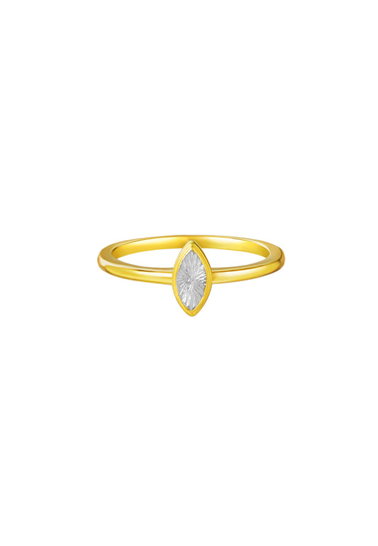 TOMEI Diamond Cut Collection Marquise Ring, Yellow Gold 916