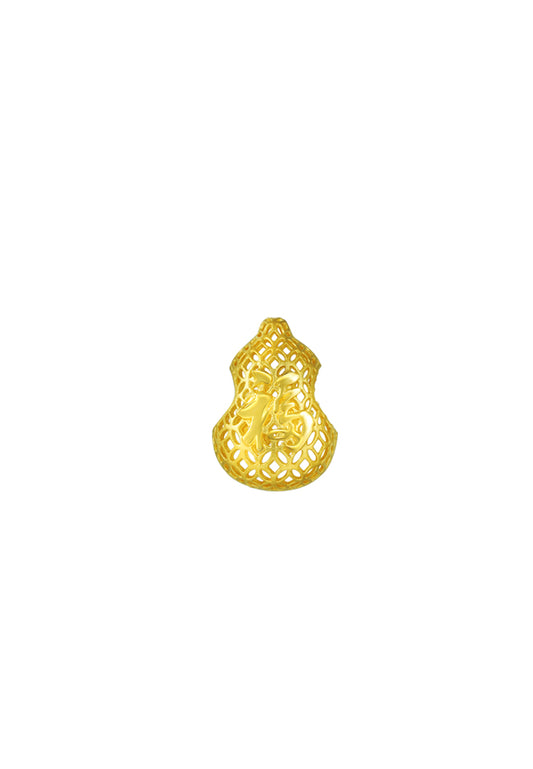 TOMEI Chomel Collection Fuzi Gourd Charm, Yellow Gold 916