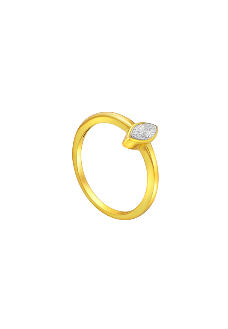 TOMEI Diamond Cut Collection Marquise Ring, Yellow Gold 916