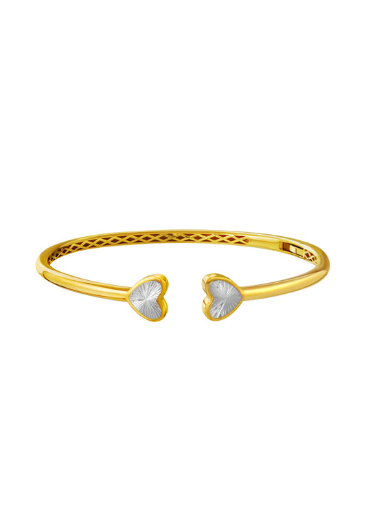 TOMEI Diamond Cut Collection Bangle, Yellow Gold 916