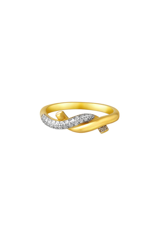 TOMEI Diamond Cut, The Simpulan Series Ring, Yellow Gold 916