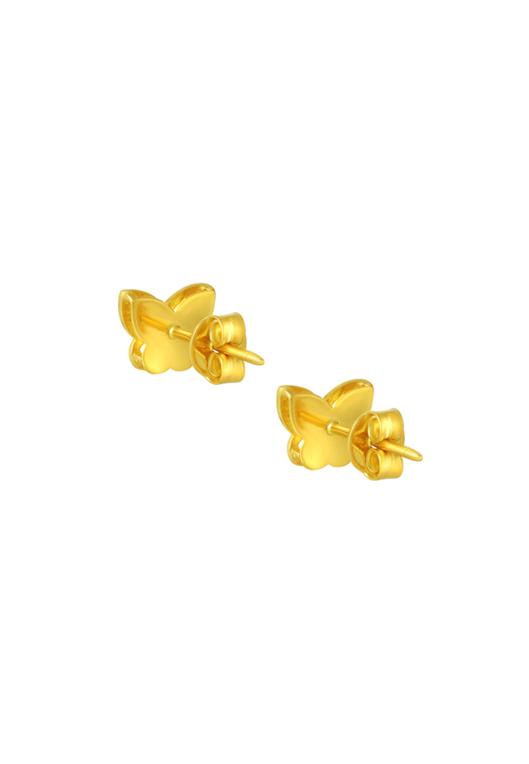 TOMEI Butterfly Earrings, Yellow Gold 916