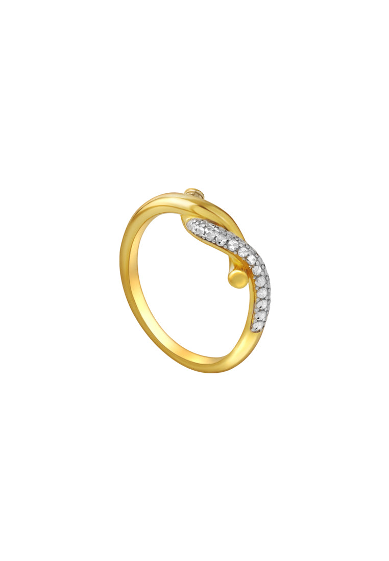 TOMEI Diamond Cut, The Simpulan Series Ring, Yellow Gold 916