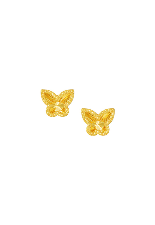 TOMEI Butterfly Earrings, Yellow Gold 916