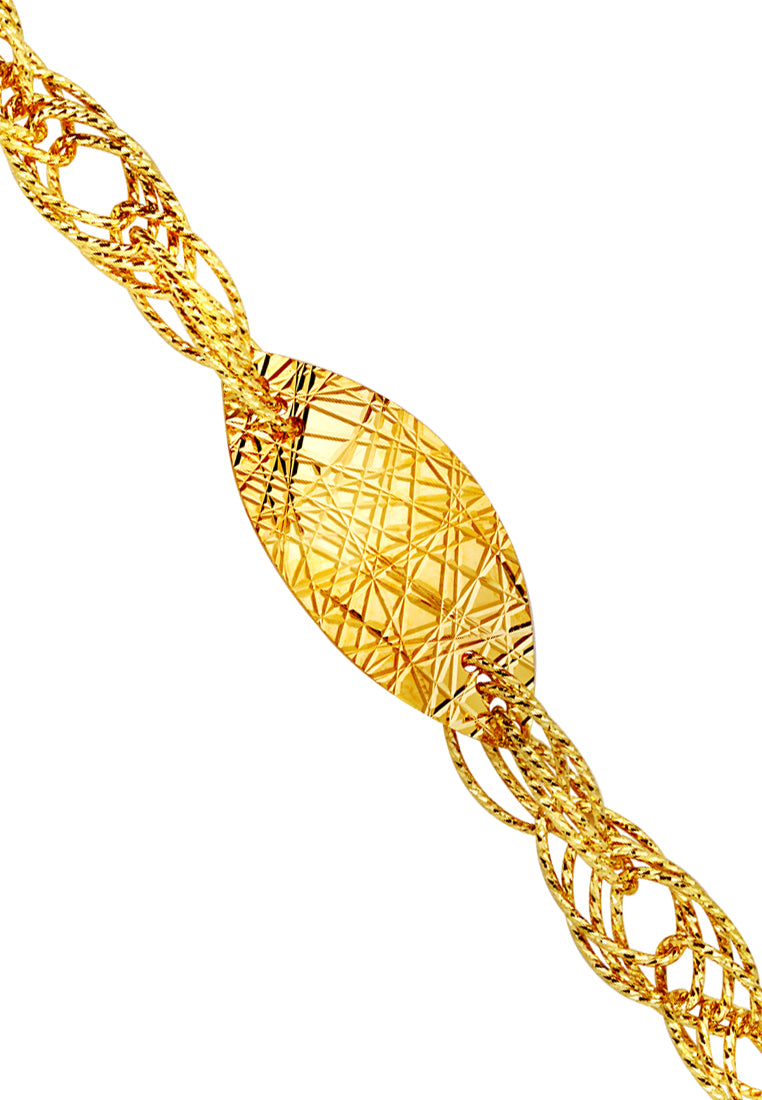 TOMEI Lusso Italia Ayu Collection Bracelet, Yellow Gold 916