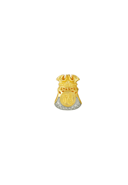 TOMEI Chomel Collection Money Bag Charm, Yellow Gold 916