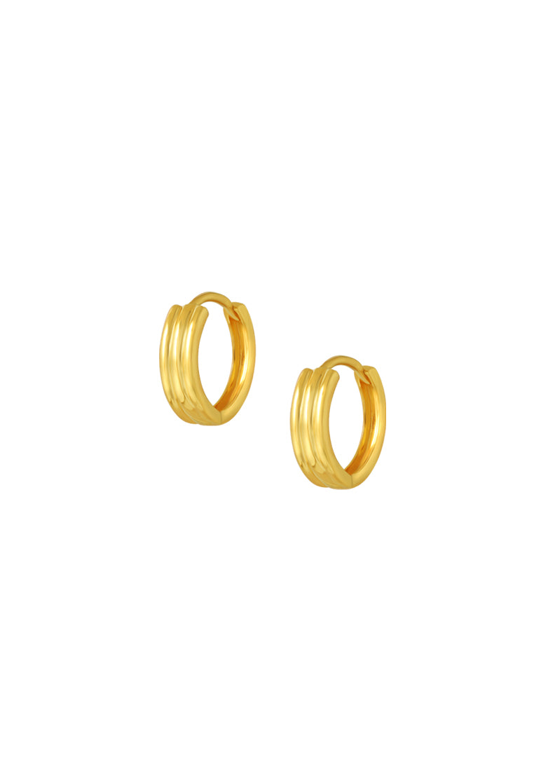 TOMEI Loop Earrings, Yellow Gold 916
