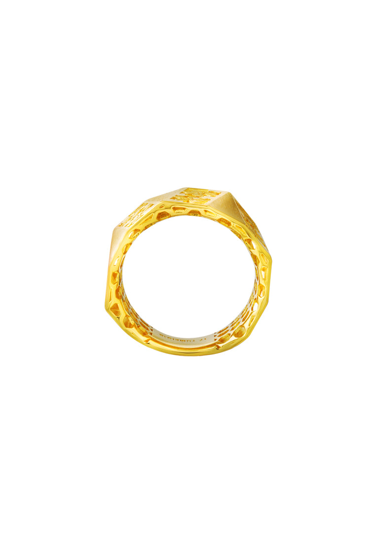 TOMEI Sri Puteri, The Kerawang Series Ring, Yellow Gold 916