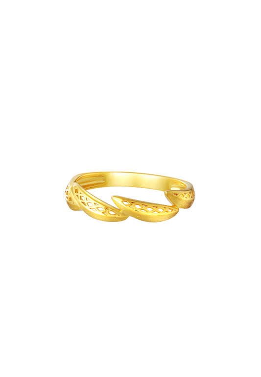 TOMEI Sri Puteri, The Anyaman Series Ring, Yellow Gold 916