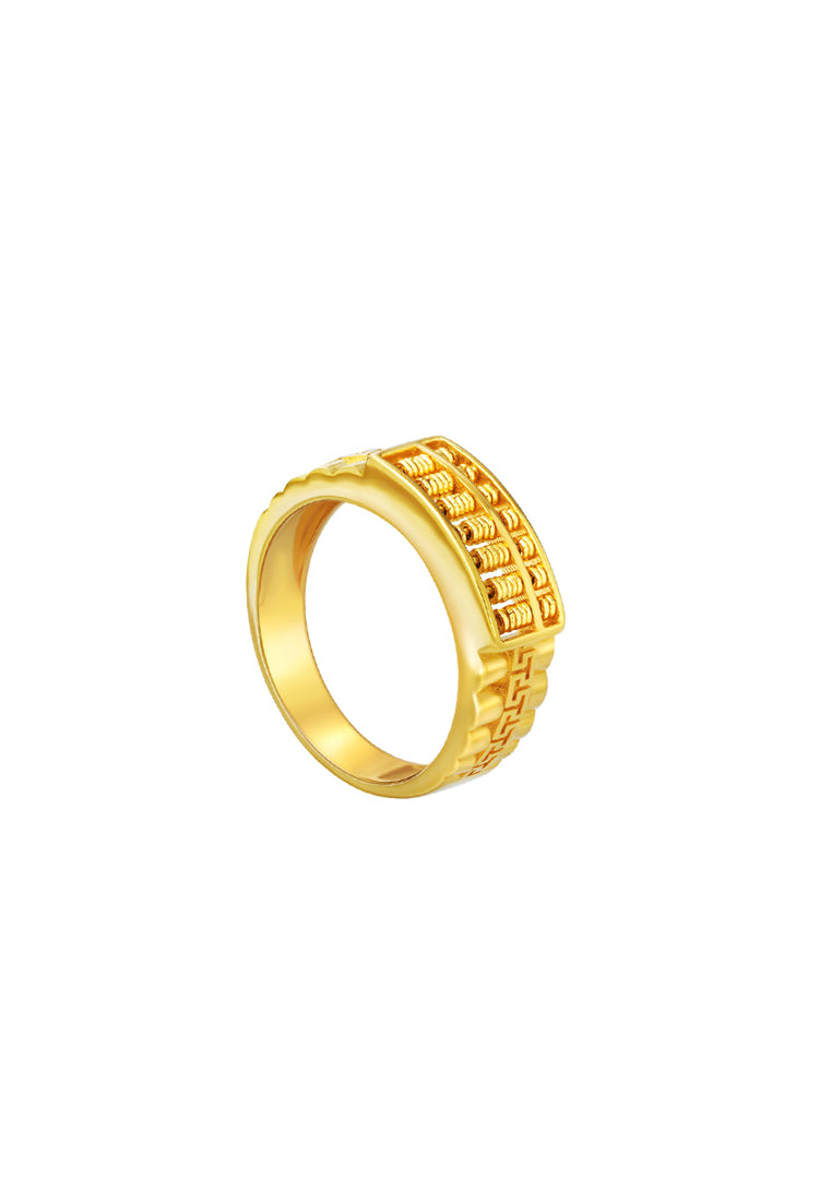 TOMEI Abacus Ring, Yellow Gold 916