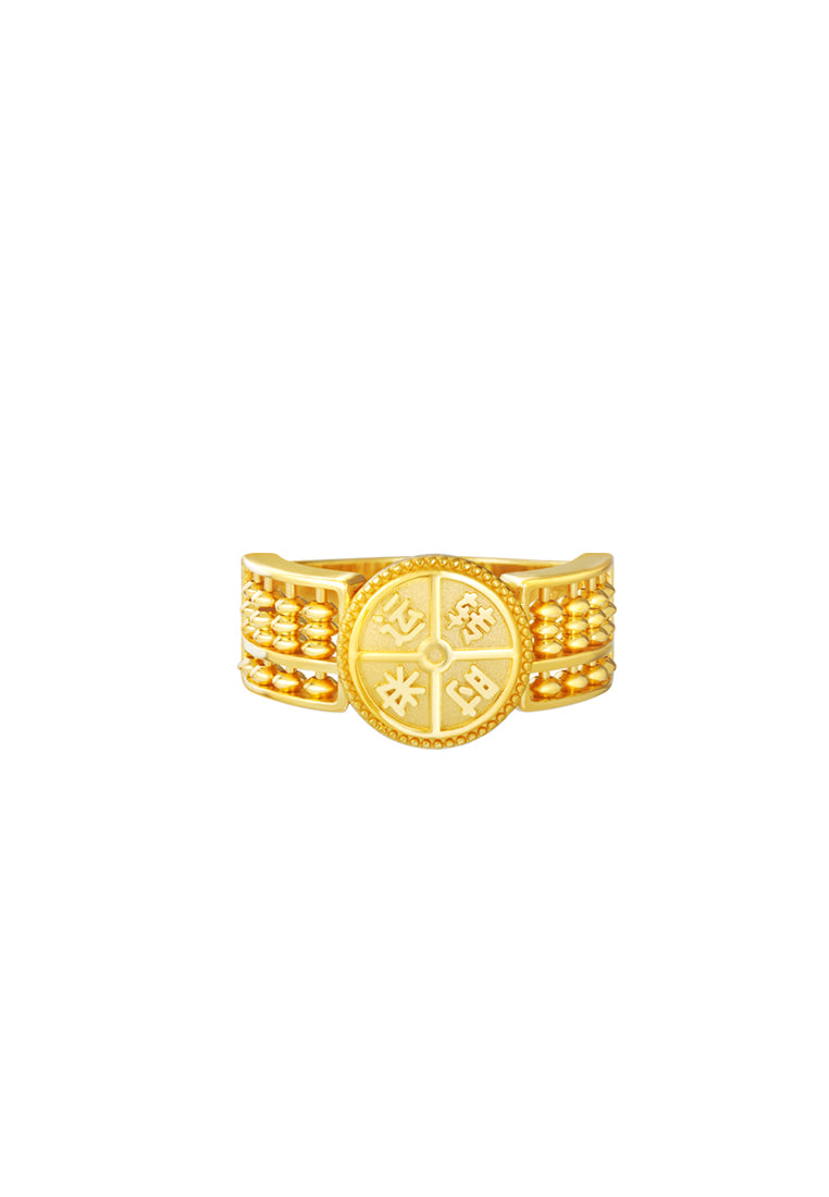 TOMEI Abacus Ring, Yellow Gold 916
