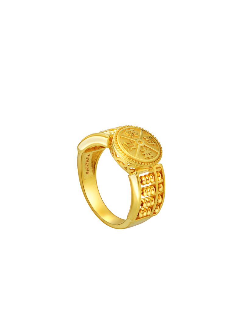 TOMEI Abacus Ring, Yellow Gold 916