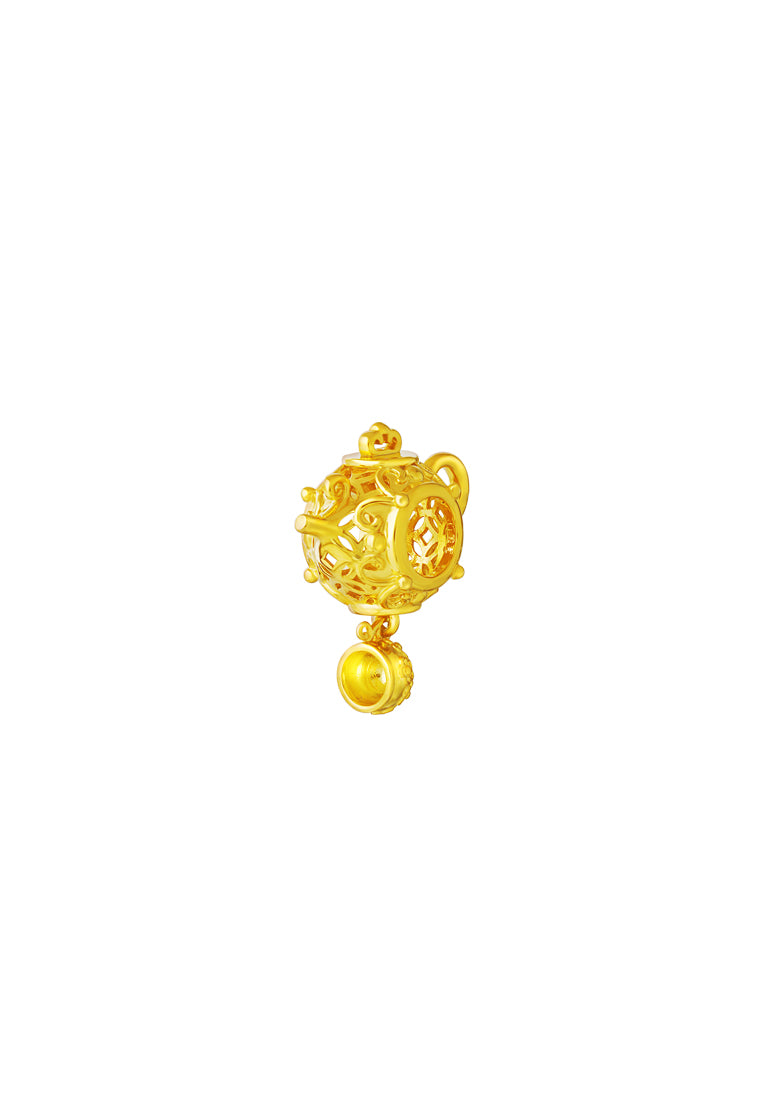 TOMEI Chomel Collection Teapot Charm, Yellow Gold 916