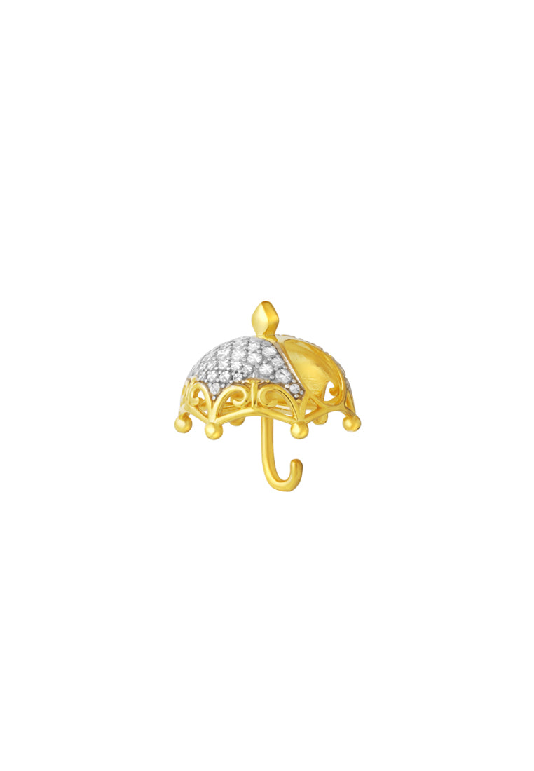 TOMEI Chomel Collection Umbrella Charm, Yellow Gold 916