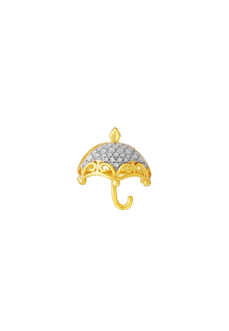 TOMEI Chomel Collection Umbrella Charm, Yellow Gold 916