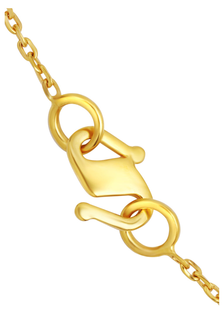 TOMEI Lasered Ball Necklace, Yellow Gold 916