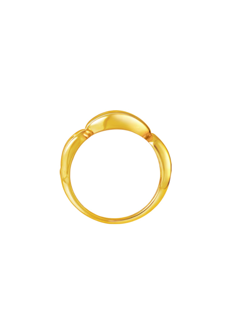 TOMEI Lusso Italia Buckle Concept Ring, Yellow Gold 916