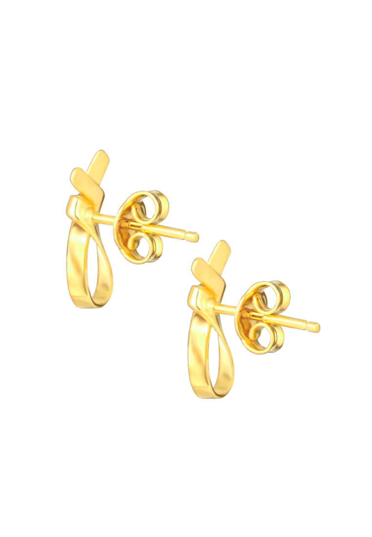 TOMEI Simply Knot Earrings, Yellow Gold 916