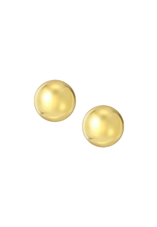 TOMEI Lusso Italia Glowing Button Earrings, Yellow Gold 916