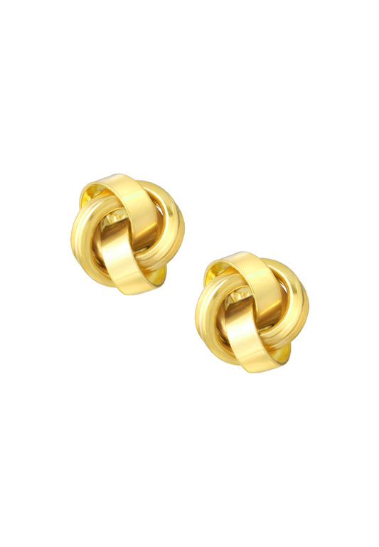 TOMEI Lusso Italia Rounded Knot Earrings, Yellow Gold 916