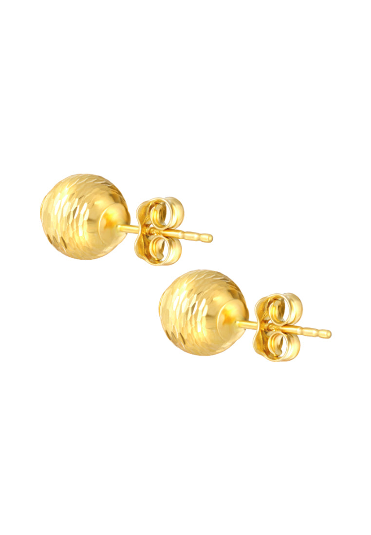 TOMEI Lusso Italia Dazzling Ball Earrings, Yellow Gold 916