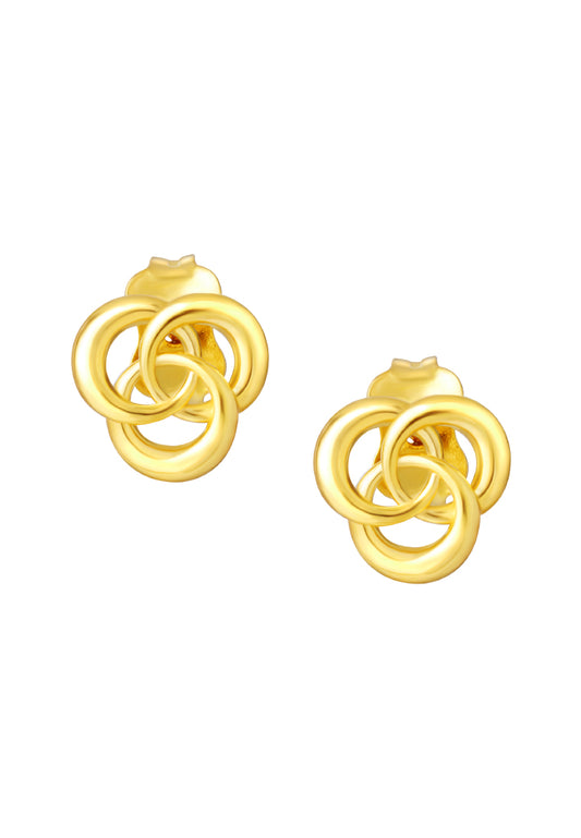 TOMEI Lusso Italia Tri-Rings Earrings, Yellow Gold 916